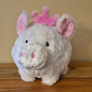 Your Zone Giant 13" Plush White Princess Piggy Bank